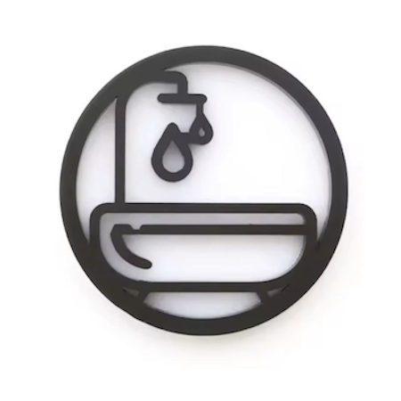 Виготовлення значків, написів, табличок Вивіска для душової кімнати. Табличка для ванної